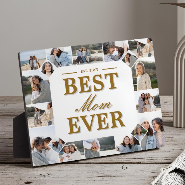 Plaque Photo Best Mom Ever Father's Day Photo Frame Collage (Best Mom Ever Father's Day Photo Frame Collage)