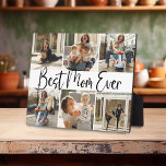 Plaque Photo "Best Mom Ever' Keepsaké 6 Photo Collage<br><div class="desc">Faites savoir à une mère qu'elle est la "Meilleure maman jamais" avec ce cadeau minime de collage photo collage de tenue. Design dispose de 6 de vos photos préférées qui sont facilement téléchargées par votre téléphone,  ordinateur portable ou PC. Fête des Mères,  Anniversaire ou Cadeau de Noël.</div>