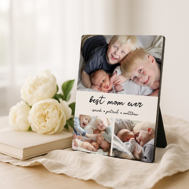 Plaque Photo Best Mom Ever Kids Names (Créateur téléchargé)