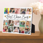 Plaque Photo Best Nana Ever Grandchildren 15 Photo Collage<br><div class="desc">Best Nana Ever Grandkids 15 Photo Collage Plaque -- Create your own multi picture frame for grandma with 15 of your favorite photos of grandchildren. Add a custom love you message with grandkids names. Makes a treasured keepsake gift for grandmother for birthday, mother's day, grandparents day and other special days....</div>