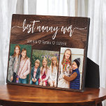 Plaque Photo Best Nanny Ever Wood - Grandchildren Photo Collage<br><div class="desc">Célébrez la "Meilleure Nanny Ever" avec cette Plaque Collage Photo Petits-Enfants personnalisée. Ce cadeau plein de coeur comprend un collage magnifiquement arrangé de photos chères capturant des moments spéciaux, complété par un message d'amour. Conçu à partir de matériaux de haute qualité avec une finition épurée, il est idéal pour l'exposition...</div>