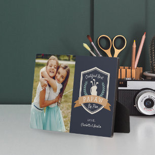 Plaque Photo Best Papaw By Par   Golf Grand-père Photo