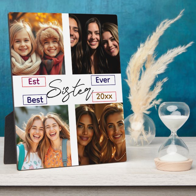Plaque Photo Best Sister Ever Personalized Journal with Custom  (Côté)