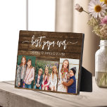 Plaque Photo Best Wood Papa Grand-Enfants Photo Collage<br><div class="desc">Capturez l'amour entre Papa et ses petits-enfants avec notre grand-père grand-père grand-père enfants Photo Collage Plaque. Cette plaque personnalisée présente un collage photo plein de charme, qui présente de magnifiques moments de chère partagés entre Papa et ses petits-enfants bien-aimés. Autour des photos est le titre attachant "Poppy", ajoutant une touche...</div>