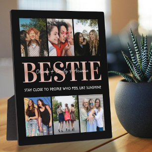 Plaque Photo Bestie Best Friend Black Photo Collage