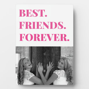 Plaque Photo Bestie BFF Meilleur Ami Rose Cute