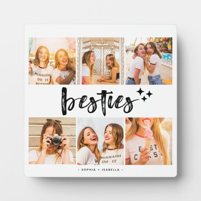 Plaque Photo Besties Best Friends Photo Collage (Devant)