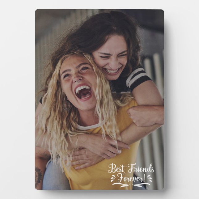 Plaque Photo Besties Script superposition Amitié Photo (Devant)