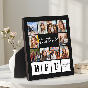 Plaque Photo Besties Ten Photo Collage Script moderne BBF