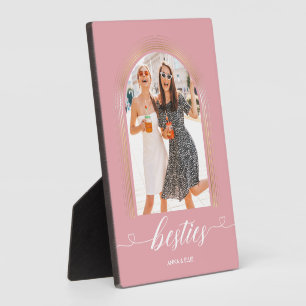 Plaque Photo BESTIVITÉS Personnalisées BFF Cadeaux Pink Gold Cu