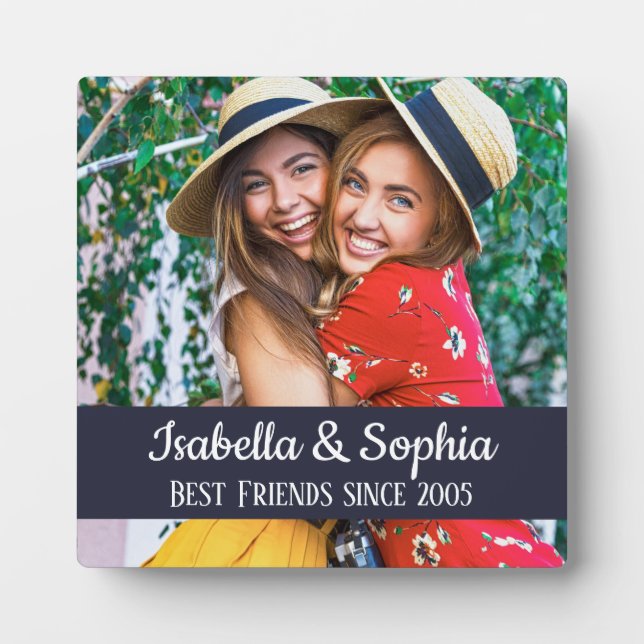 Plaque Photo BFF Meilleurs amis tendance photo personnalisée mo (Devant)