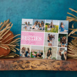 Plaque Photo BFF Photo Collage Best Friend Birthday Gift Custom<br><div class="desc">"Because everyone else sucks". A great gift for your bestie. 10 photo collage, modern fonts on trendy color block. Add your custom wording to this design by using the "Edit this design template" boxes on the right hand side of the item, or click the blue "Customize it" button to arrange...</div>