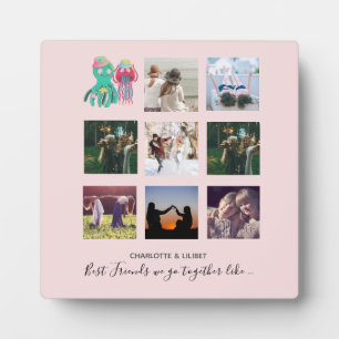 Plaque Photo BFF Photo Collage Jellyfish Octopus Cadeau personn
