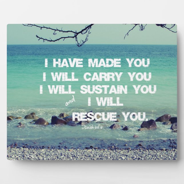 Plaque Photo Bible Verse Écriture (Devant)