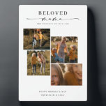 Plaque Photo Bien-aimée Maman Joyeuse Fête des Mères Collage ph<br><div class="desc">La Plaque Collage de photos "Aimée Mama" est un hommage en images, transformant la fête des mères en une célébration quotidienne. Cette plaque élégante est une symphonie visuelle du rire et de l'amour qu'elle inspire en tant que mère, soeur, tante ou grand-mère. Un cadeau parfait pour commémorer son anniversaire ou...</div>