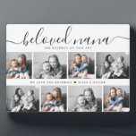 Plaque Photo Bien-aimée Nana Grand-mère Custom Family Photo Kee<br><div class="desc">La "Plaque de Nana Keepsaké bien-aimée" est une vitrine sincère des moments spéciaux qui sont chers à grand-mère. Un bel étalage de sourires de petits-enfants,  c'est un rappel quotidien de son rôle inestimable dans leur vie. L'hommage parfait de la Fête des Mères à son amour et à son héritage.</div>