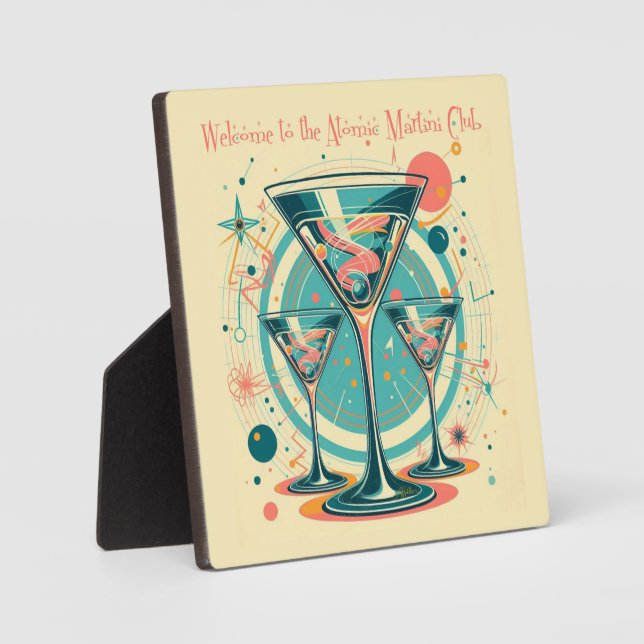 Plaque Photo Bienvenue À Atomic Martini Club Triple Play (Recto)