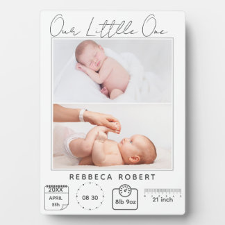 Plaque Photo Bienvenue dans le monde, Little One"Deux photo