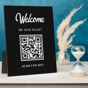 Plaque Photo Bienvenue Soyez Notre Invité Scannez Le Code QR Wi