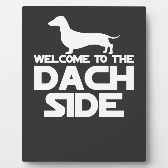 Plaque Photo Bienvenue Sur Le Côté Dachshund (Devant)