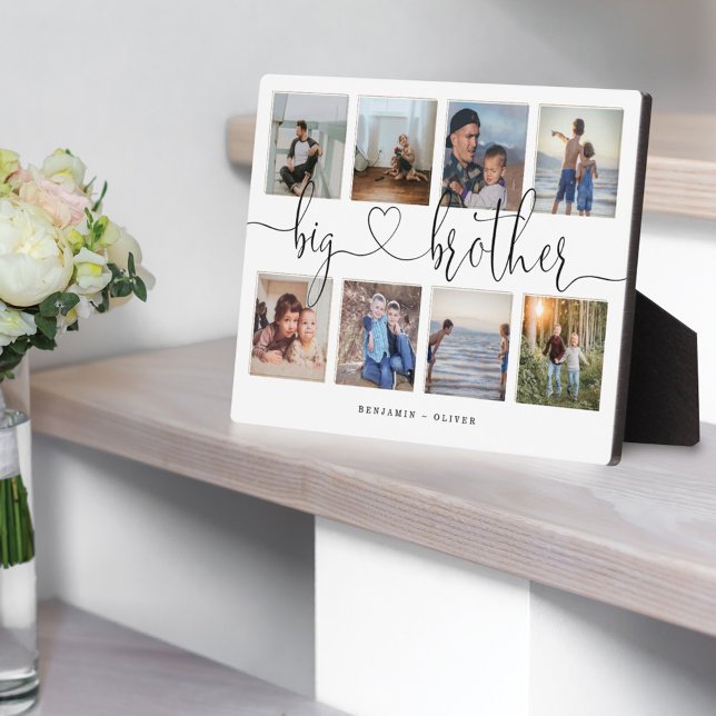Plaque Photo Big Brother Script Brothers Cadeau photo Collage (Créateur téléchargé)