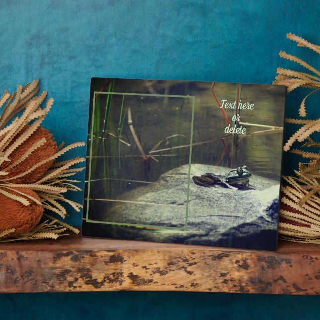 Plaque Photo Big Old Bullfrog Pond Ajouter Votre Propre Photo (Côté)