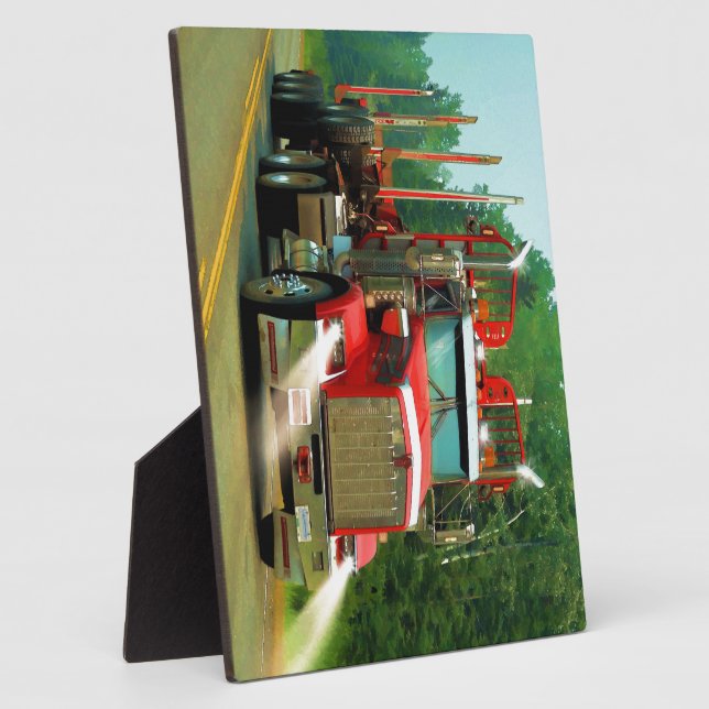 Plaque Photo Big Truck and Highway Art pour les amateurs de cam (Côté)