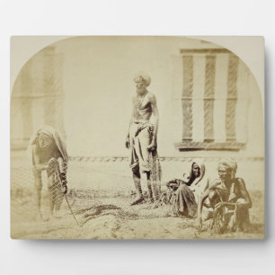 Plaque Photo Bird-Catchers, Low Caste Hindus in Delhi, 19th cen