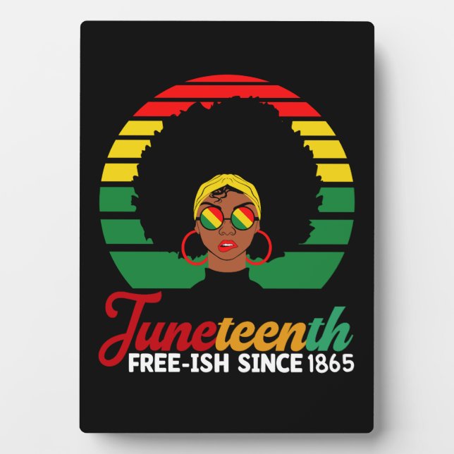 Plaque Photo Black Freedom Free Ish depuis 1865 Junetdix (Devant)