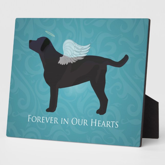 Plaque Photo Black Lab Pet Memorial Sympathy Pet Perte Concepti (Côté)