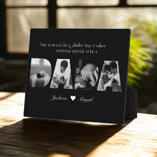 Plaque Photo Black & White Dada 4 Photo Collage Fête des pères