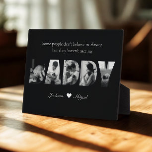 Plaque Photo Black & White Daddy Photo Collage Keepsaké cadeau
