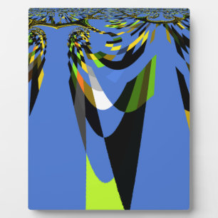 Plaque Photo Bleu Africain Tribal Motif Motif Art Imprimer