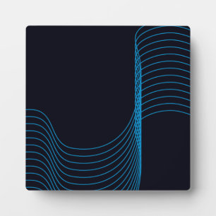 Plaque Photo Bleu, cool, moderne, tendance, lignes courbes simp