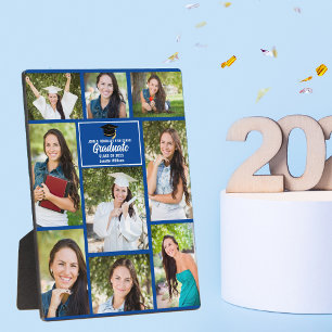 Plaque Photo Bleu Graduate Photo Collage 2025 Graduation Cadeau