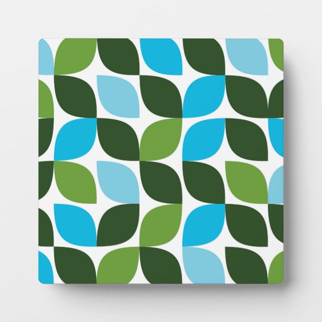 Plaque Photo Bleu, vert, cool, tendance, nature moderne abstrai (Devant)