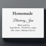 Plaque Photo Bleuet maison et confiture faite avec amour ajoute<br><div class="desc">Conception</div>