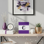 Plaque Photo Bloc de couleur personnalisé<br><div class="desc">Personnalisez ce design de bloc de couleur mignon avec vos favoris ou les couleurs de votre école,  modifiez la lettre ,  modifiez le nom (entre les blocs sinon vous perdez la fioriture supplémentaire).</div>