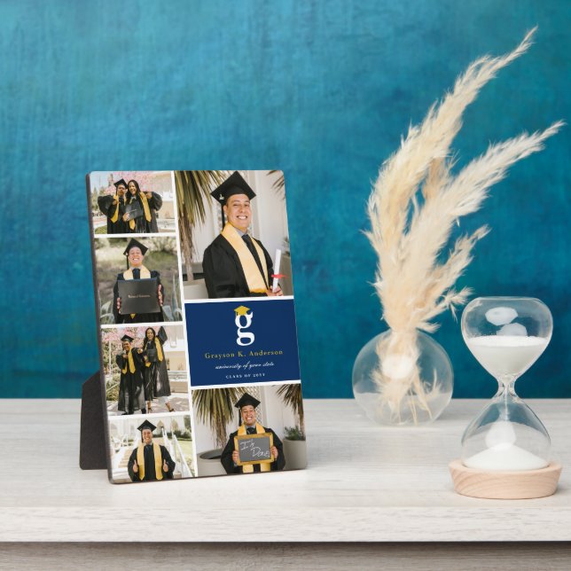Plaque Photo Blocs dorés classiques Monogram 6 graduation photo (Côté)