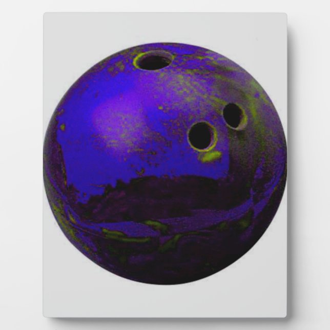 Plaque Photo Blue Bowling Ball Personnaliser It (Devant)