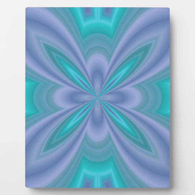 Plaque Photo Blue Butterflies Abstract (Devant)