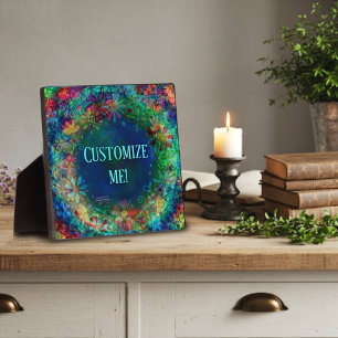 Plaque Photo Blue Fun Floral Joli Boho Inspirivity