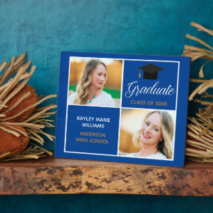 Plaque Photo Blue Gold Graduate Keepsaké Graduate Photo