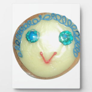 Plaque Photo Blue Hair Emoji Art Imprimer/Graphique