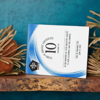 Blue wave 10 year employee anniversary award