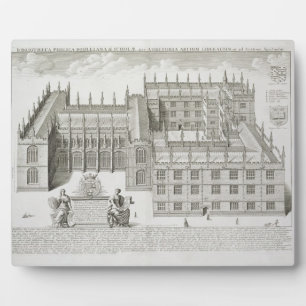 Plaque Photo Bodleian Library, Oxford, extrait de 'Oxonia Illus