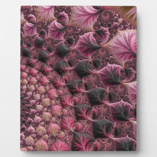 Plaque Photo Boho Funky Eclectique Rose Noir Abstrait Fractal
