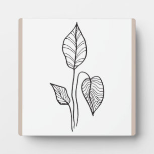 Plaque Photo Boho plante design