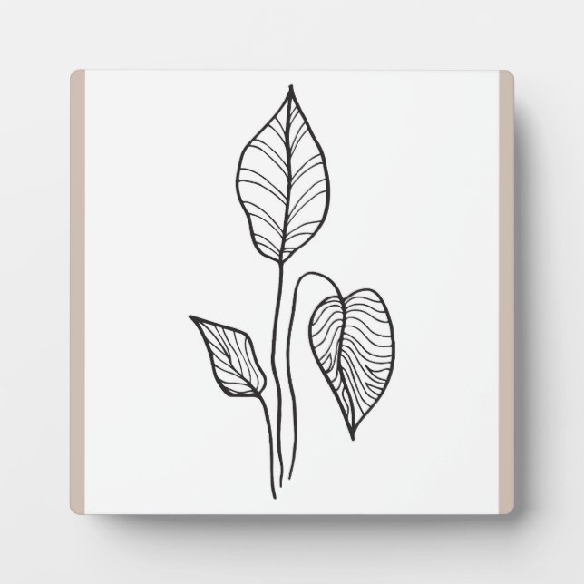 Plaque Photo Boho plante design (Devant)