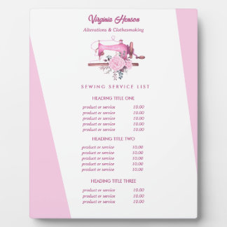 Plaque Photo Boho Rose Floral Machine à coudre Coiffure